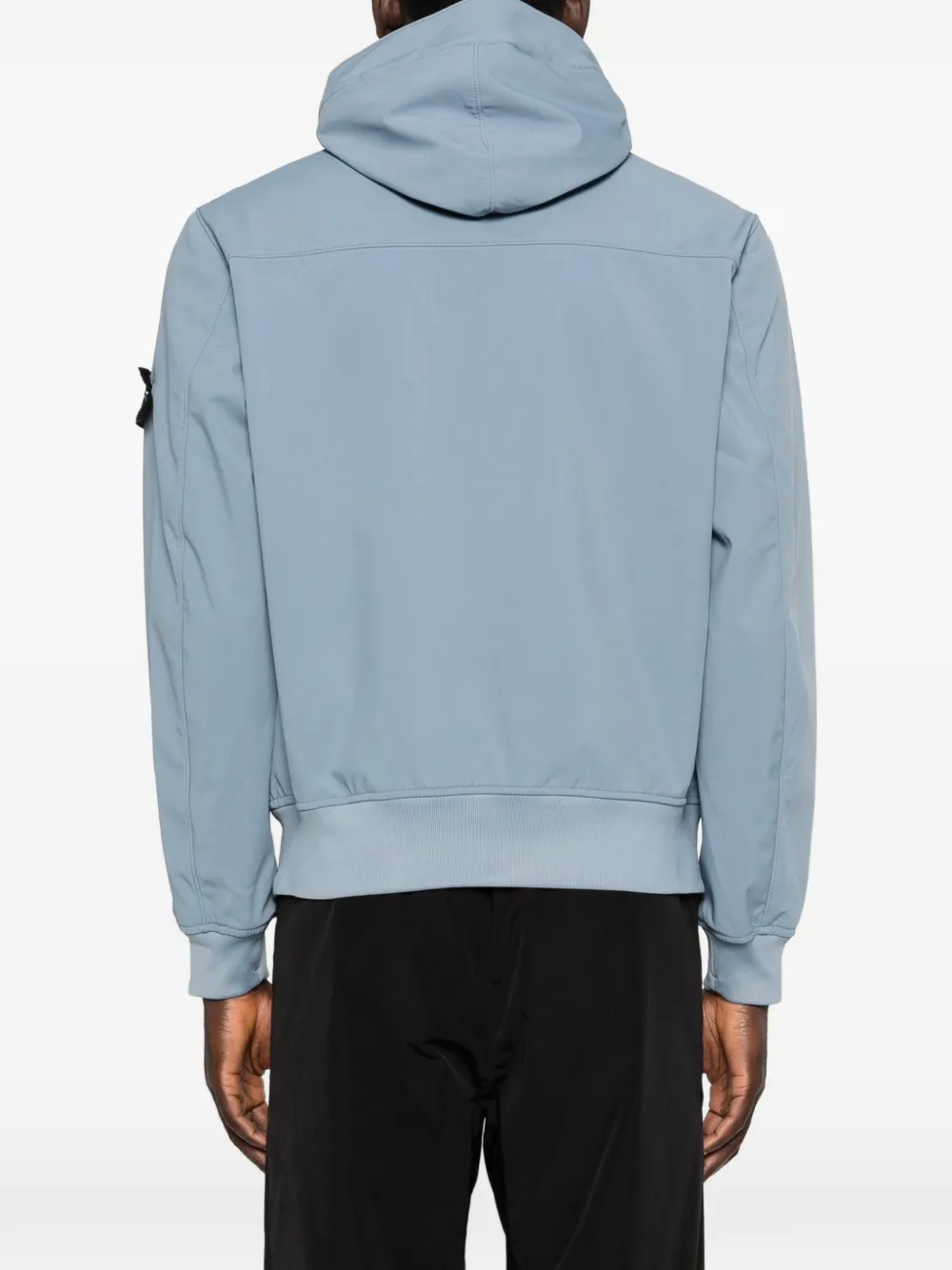 Stone Island Jack met capuchon en logopatch Blauw