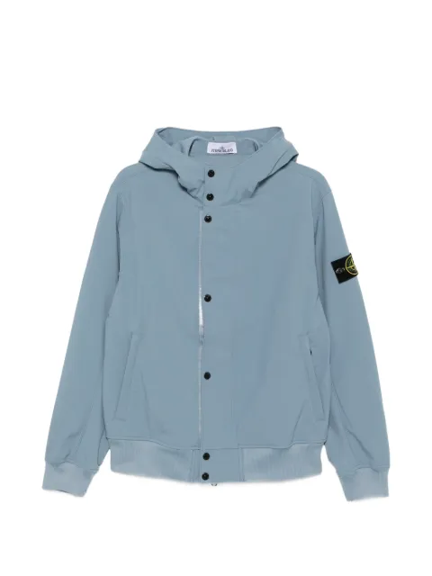 Stone Island logo-patch hooded jacket
