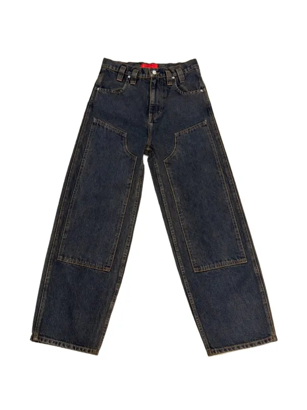 Eckhaus Latta コントラストステッチ ジーンズ | ブルー | FARFETCH JP