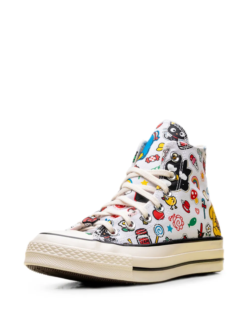 Converse x Hello Kitty And Friends Chuck 70 sticker-details lace-up sneakers Wit