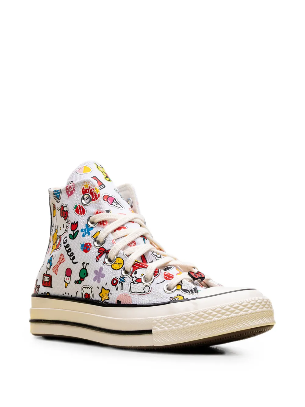 Converse x Hello Kitty And Friends Chuck 70 sticker-details lace-up sneakers Wit