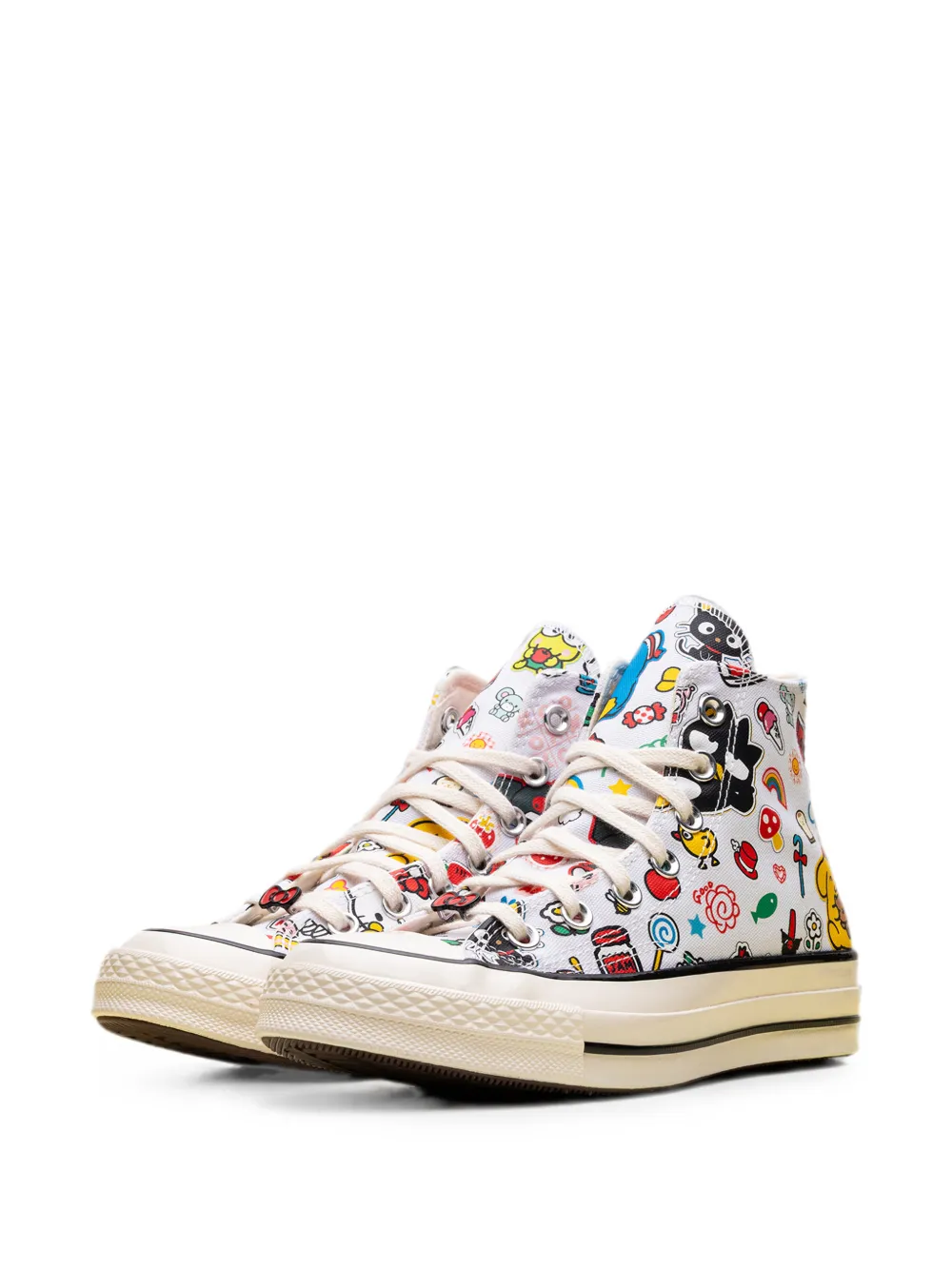 Converse x Hello Kitty And Friends Chuck 70 sticker-details lace-up sneakers Wit