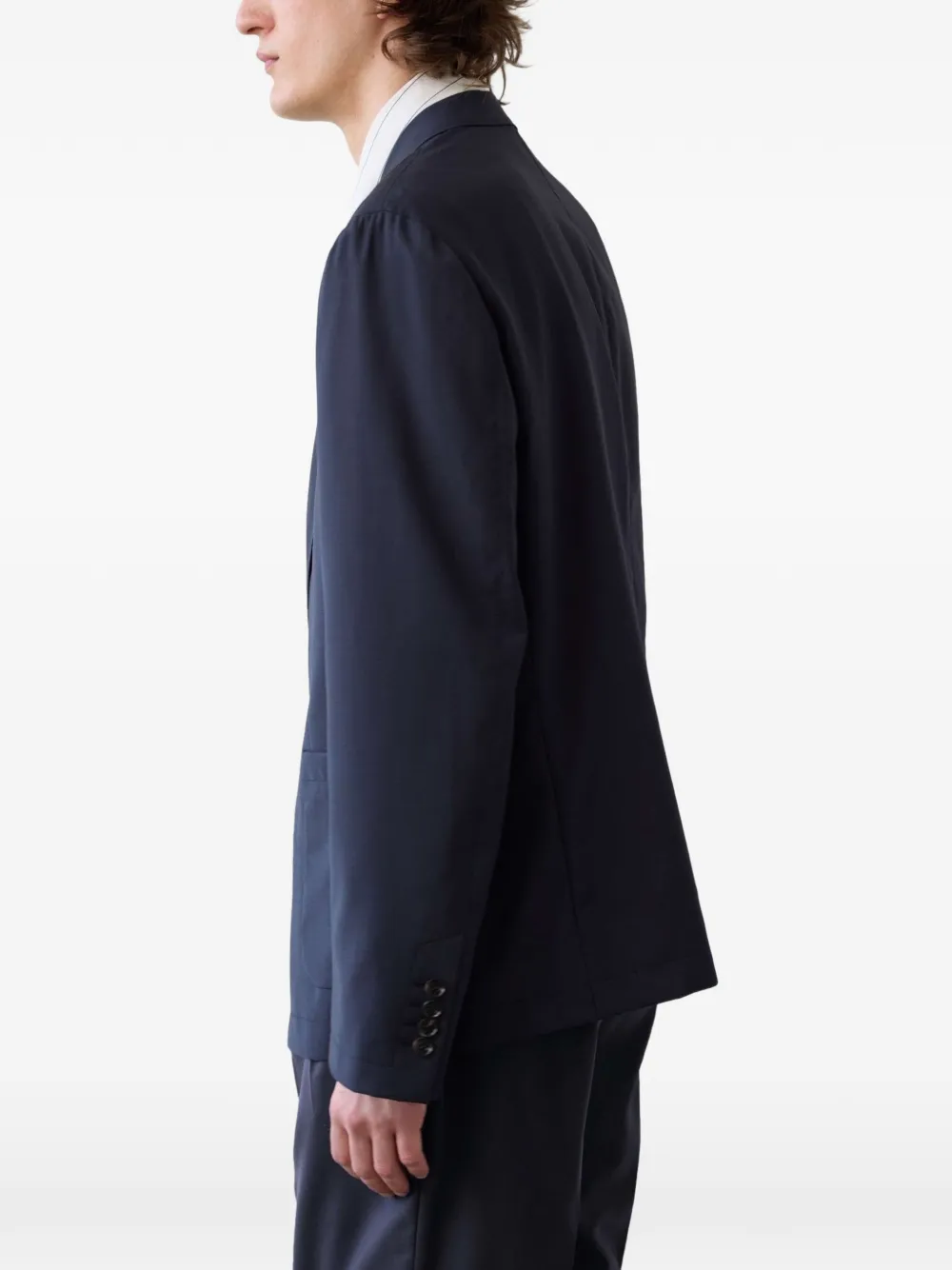 Carter Young Kirk ongestructureerde blazer met dubbele rij knopen Blauw