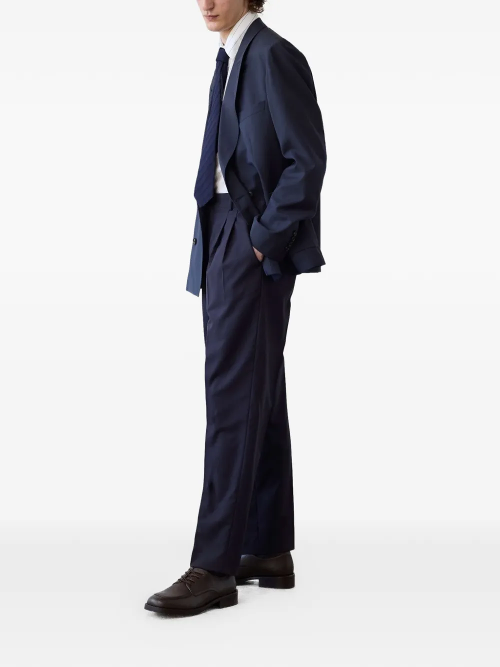 Carter Young Kirk ongestructureerde blazer met dubbele rij knopen Blauw