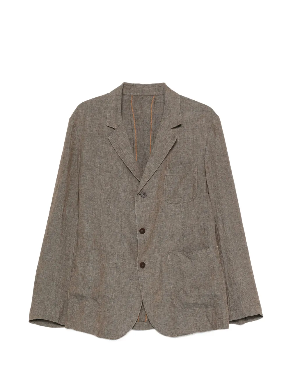 original vintage style single-breasted linen blazer - Verde