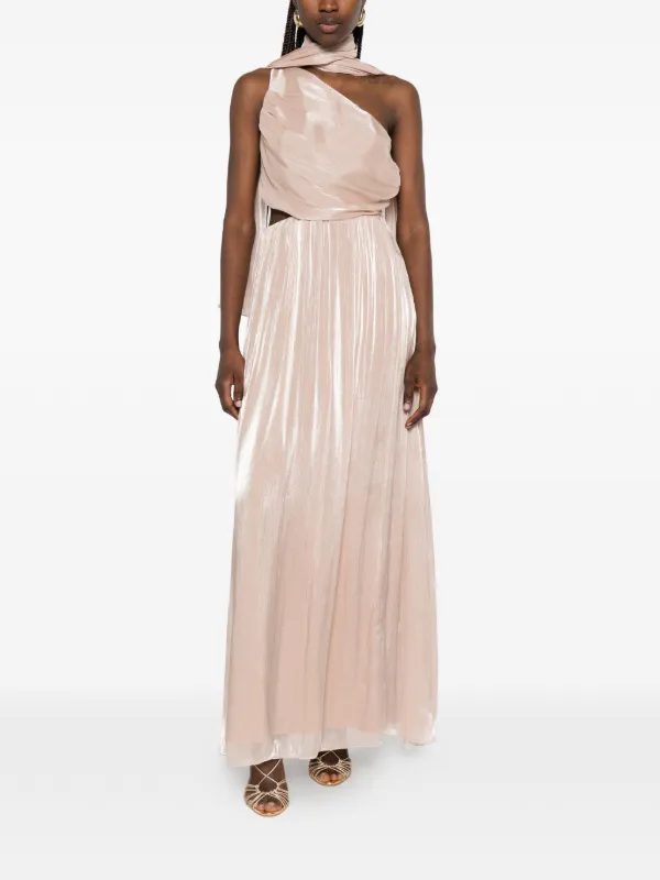 open lace back dress (Official) Lblc The Label / Vikki Pleated Maxi Dress / Vegan / Cruelty Free / Black / M main image 1