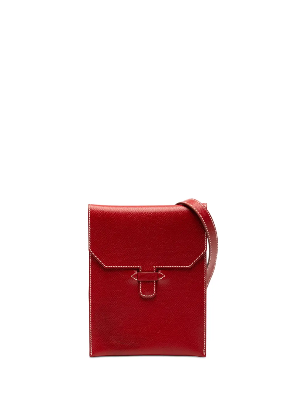 Hermès Pre-Owned 2002 Courchevel Amelie crossbody bag - Rosso