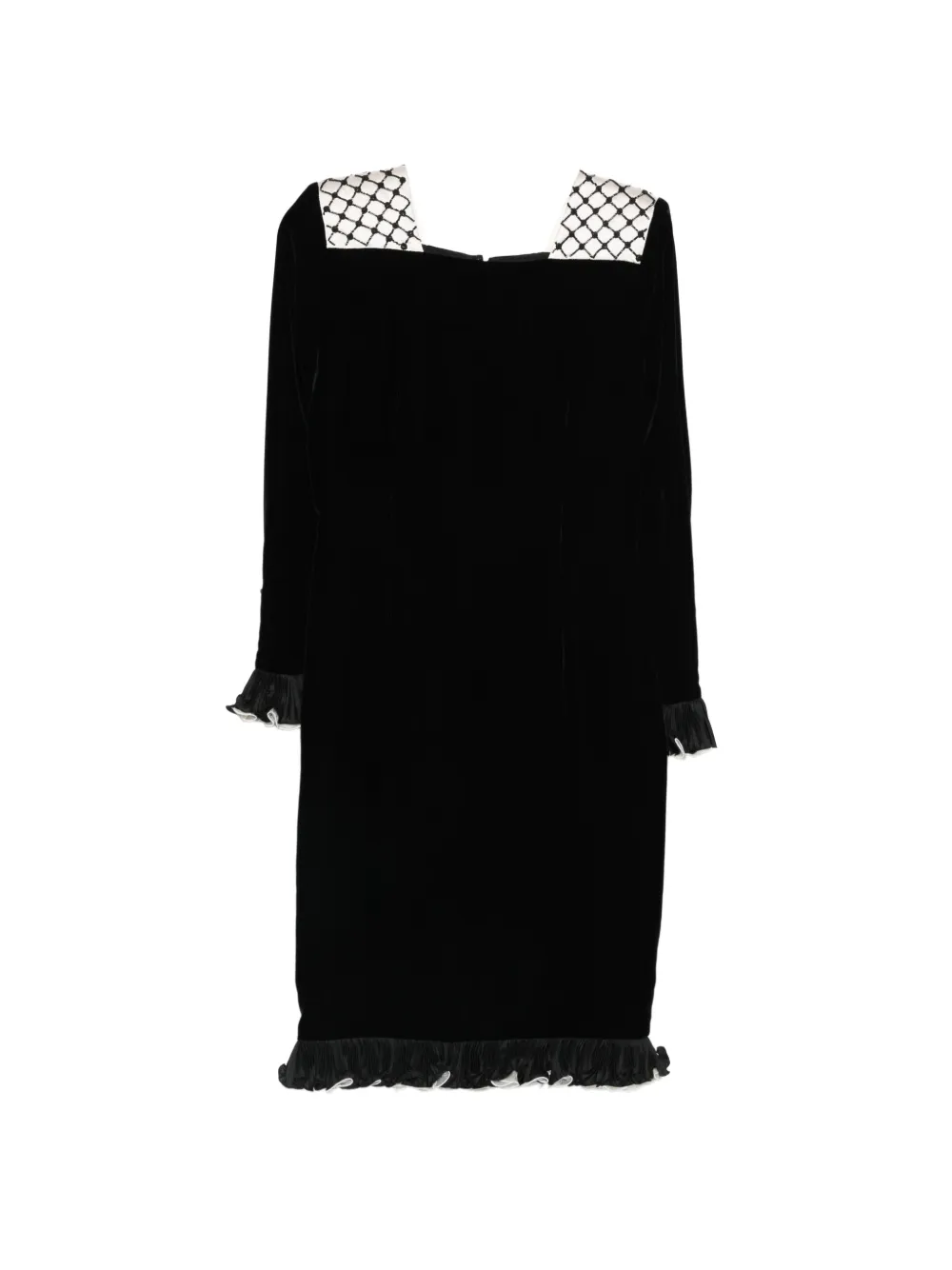 Valentino Garavani Pre-Owned Abito con ruches anni '80 - Nero