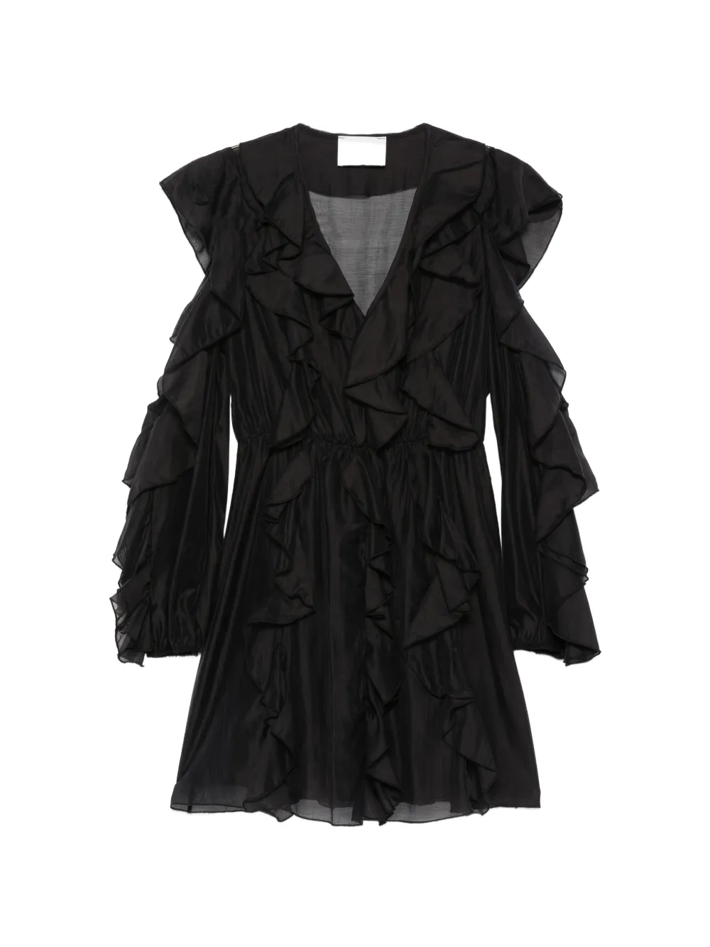 PHILIA LOFT ruffled mini dress - Nero
