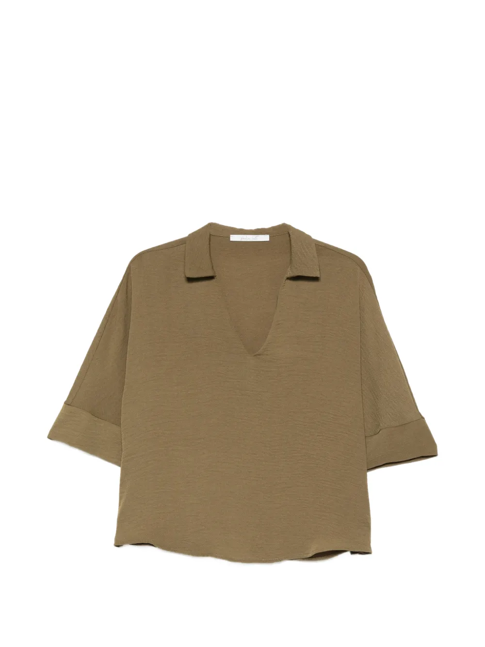 PHILIA LOFT V-neck collared blouse - Verde