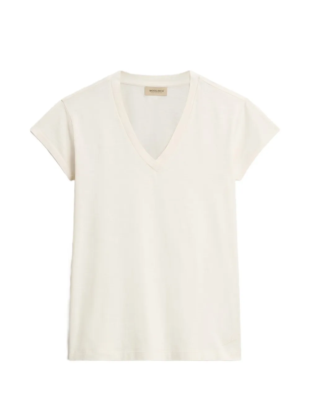 Woolrich slub-fabric V-neck T-shirt - Weiß