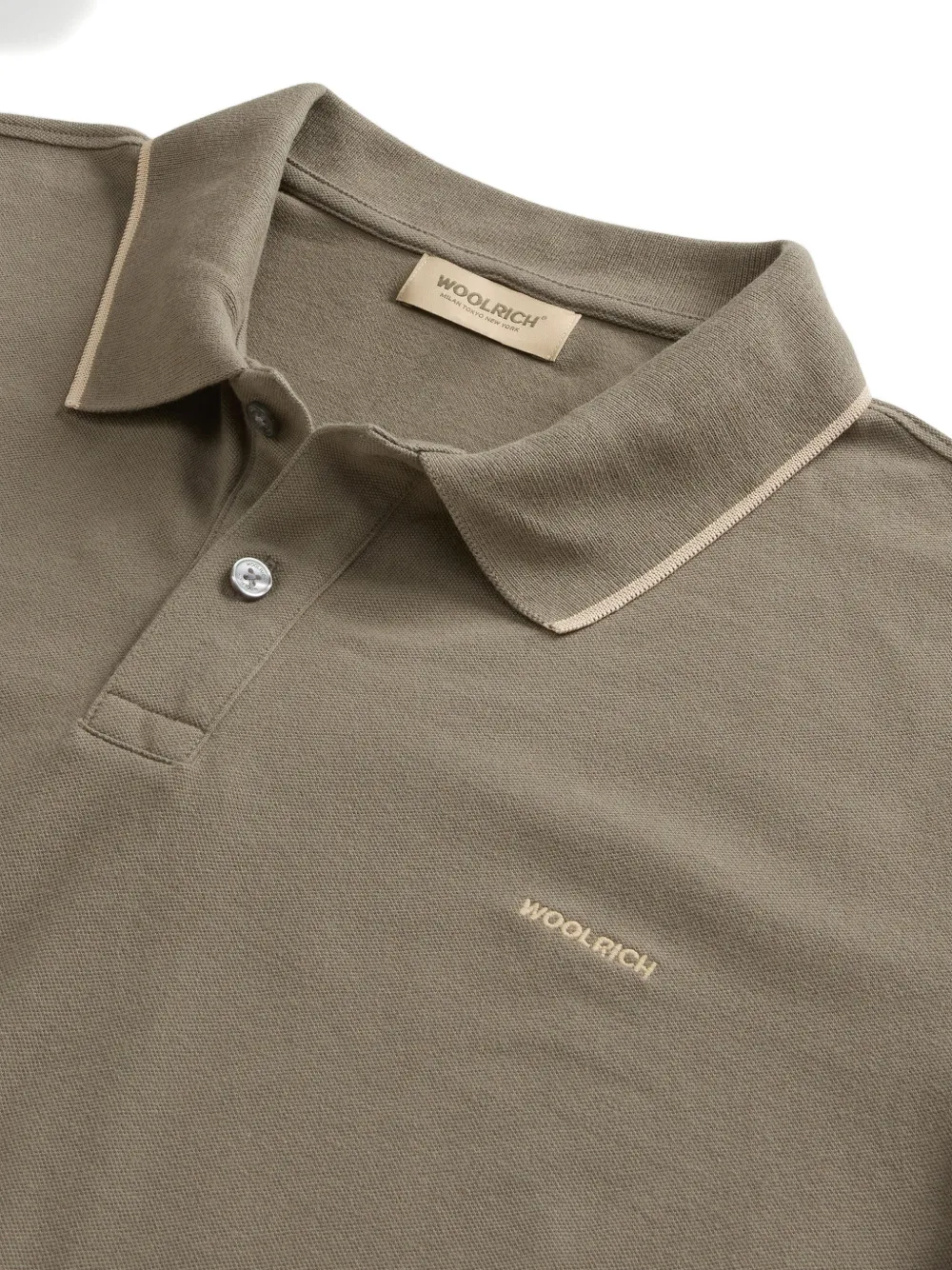 Woolrich Poloshirt met geborduurd logo Groen