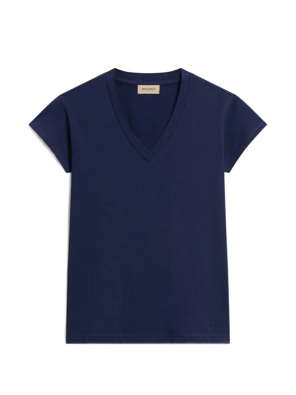Woolrich V-neck slub-fabric T-shirt - Blau