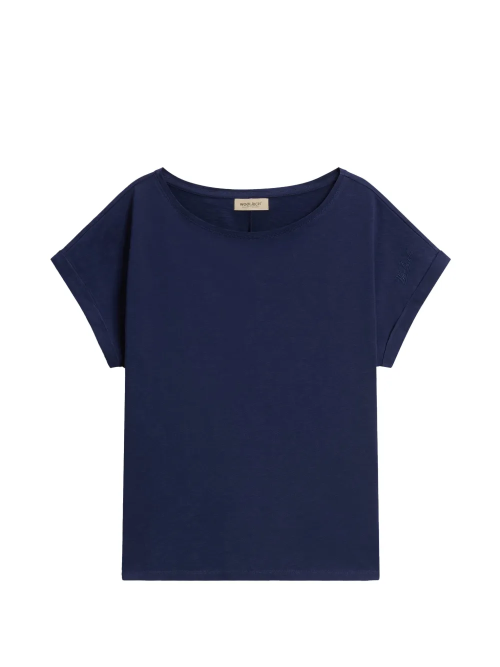 Woolrich slub-cotton boat-neck T-shirt - Blau