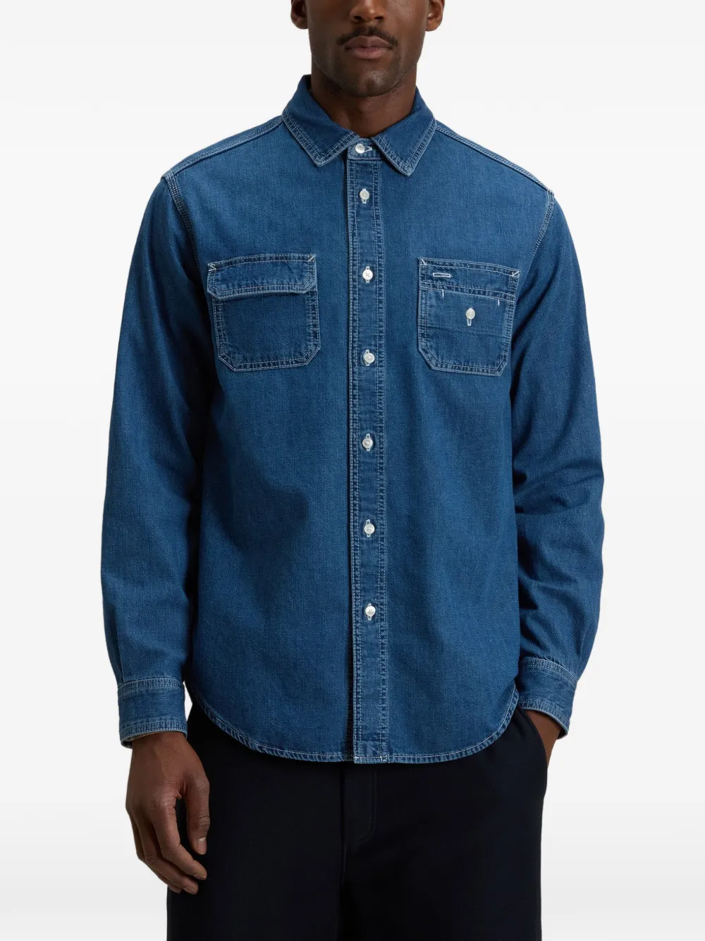 Woolrich Denim overhemd Blauw