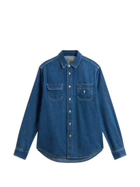 Woolrich camisa de mezclilla con bolsillos y solapa