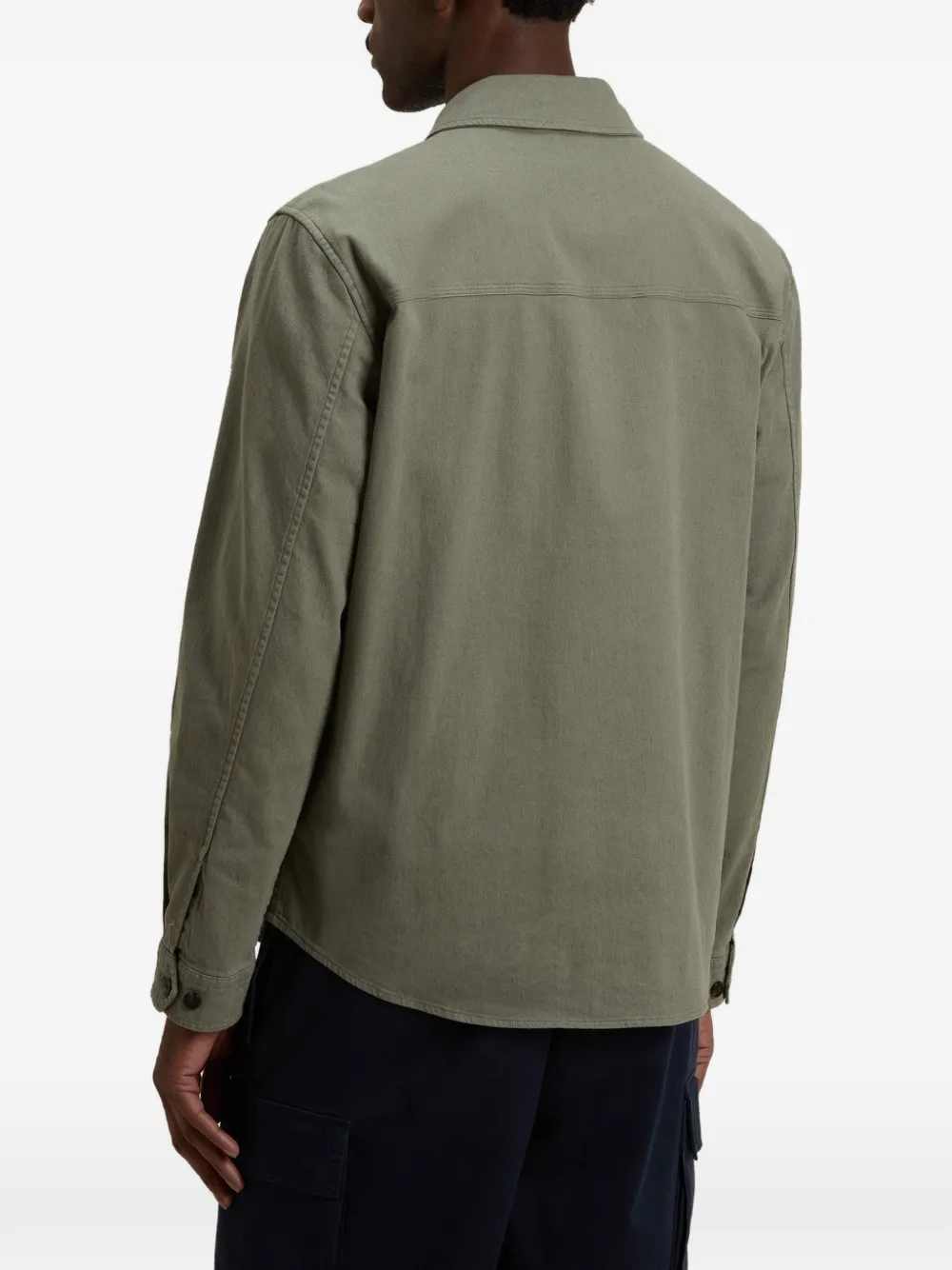 Woolrich Shirtjack met geverfde stof Groen
