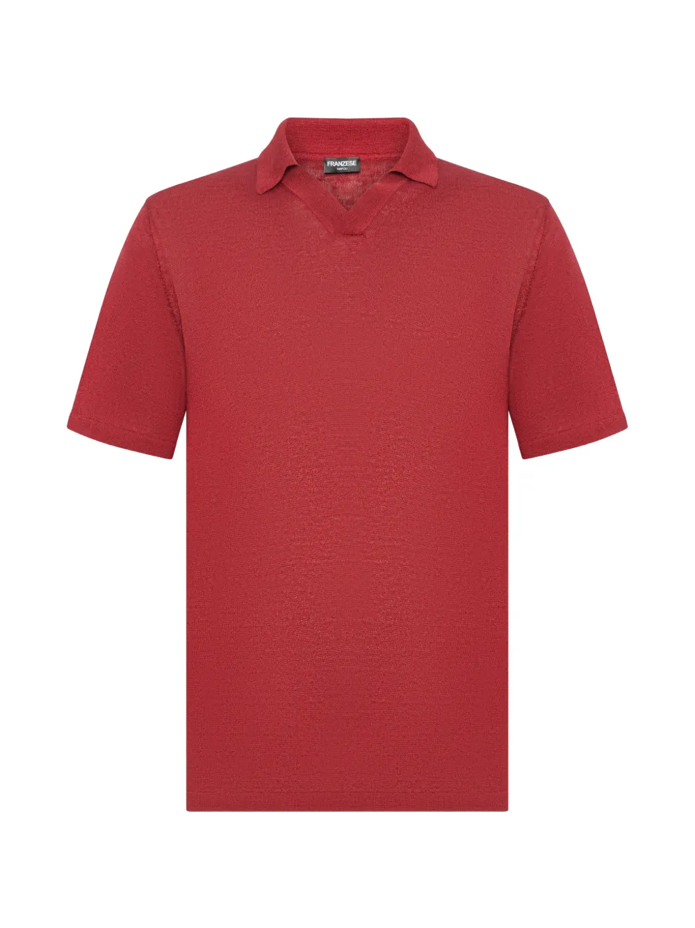 FRANZESE COLLECTION V-neck ribbed T-shirt - Rosso
