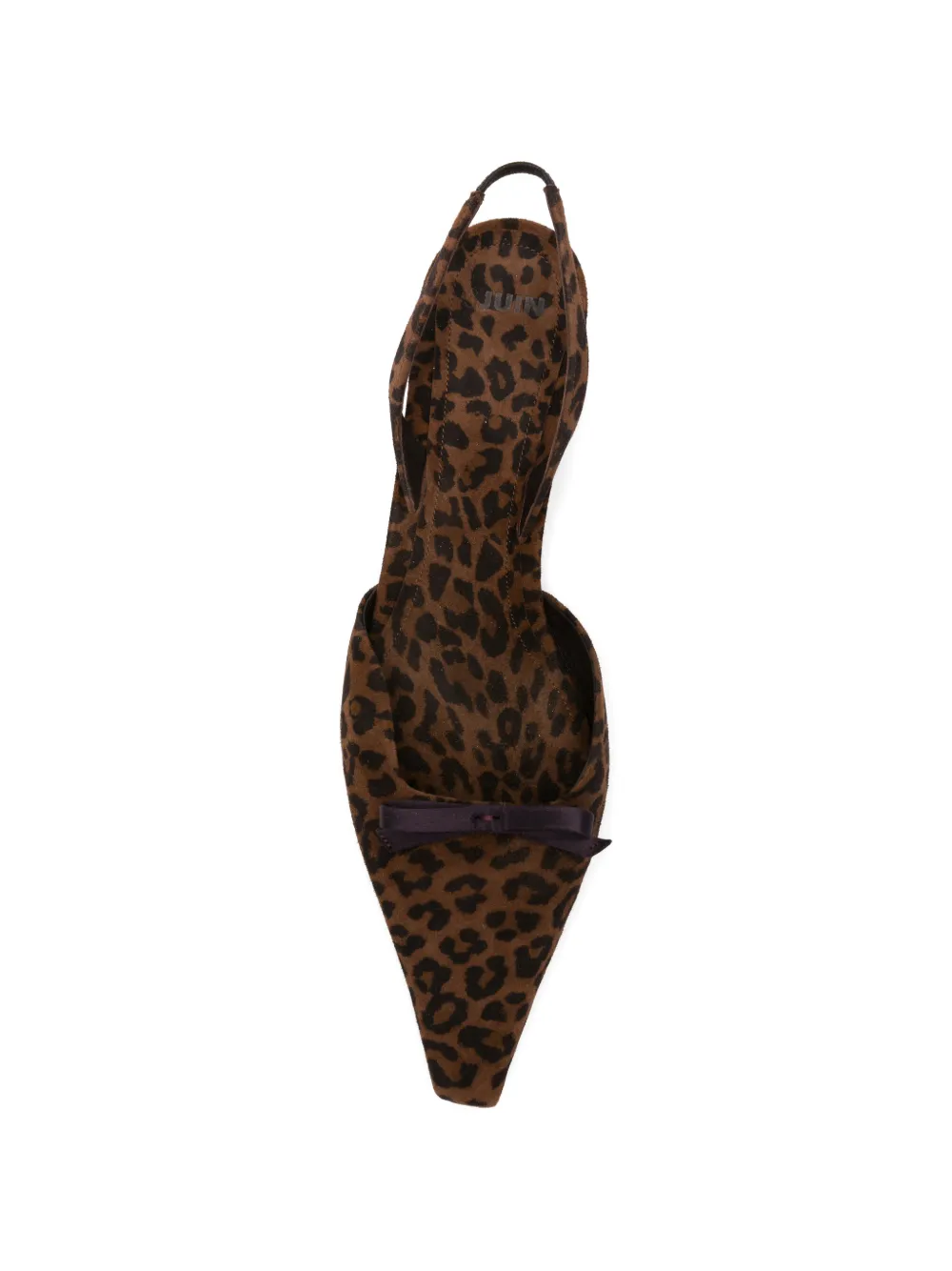 3juin leopard-print bow-detail pumps Bruin
