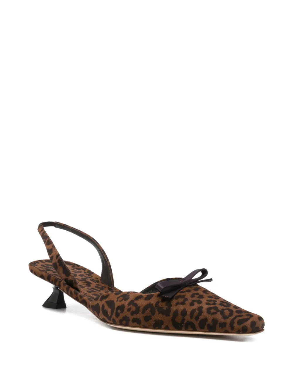 3juin leopard-print bow-detail pumps Bruin