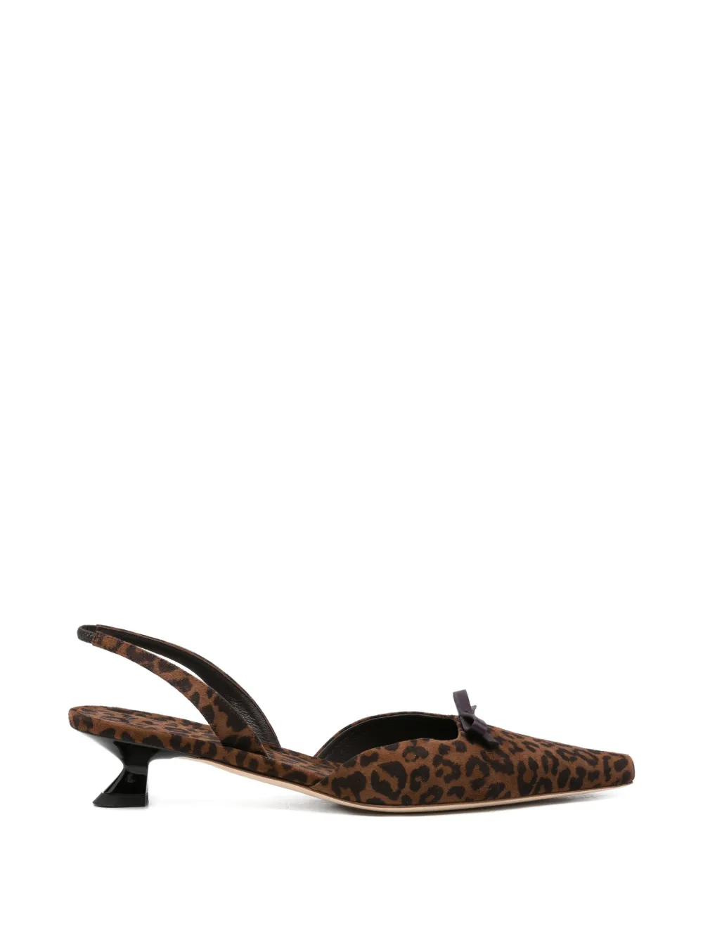 3juin leopard-print bow-detail pumps - Marrone