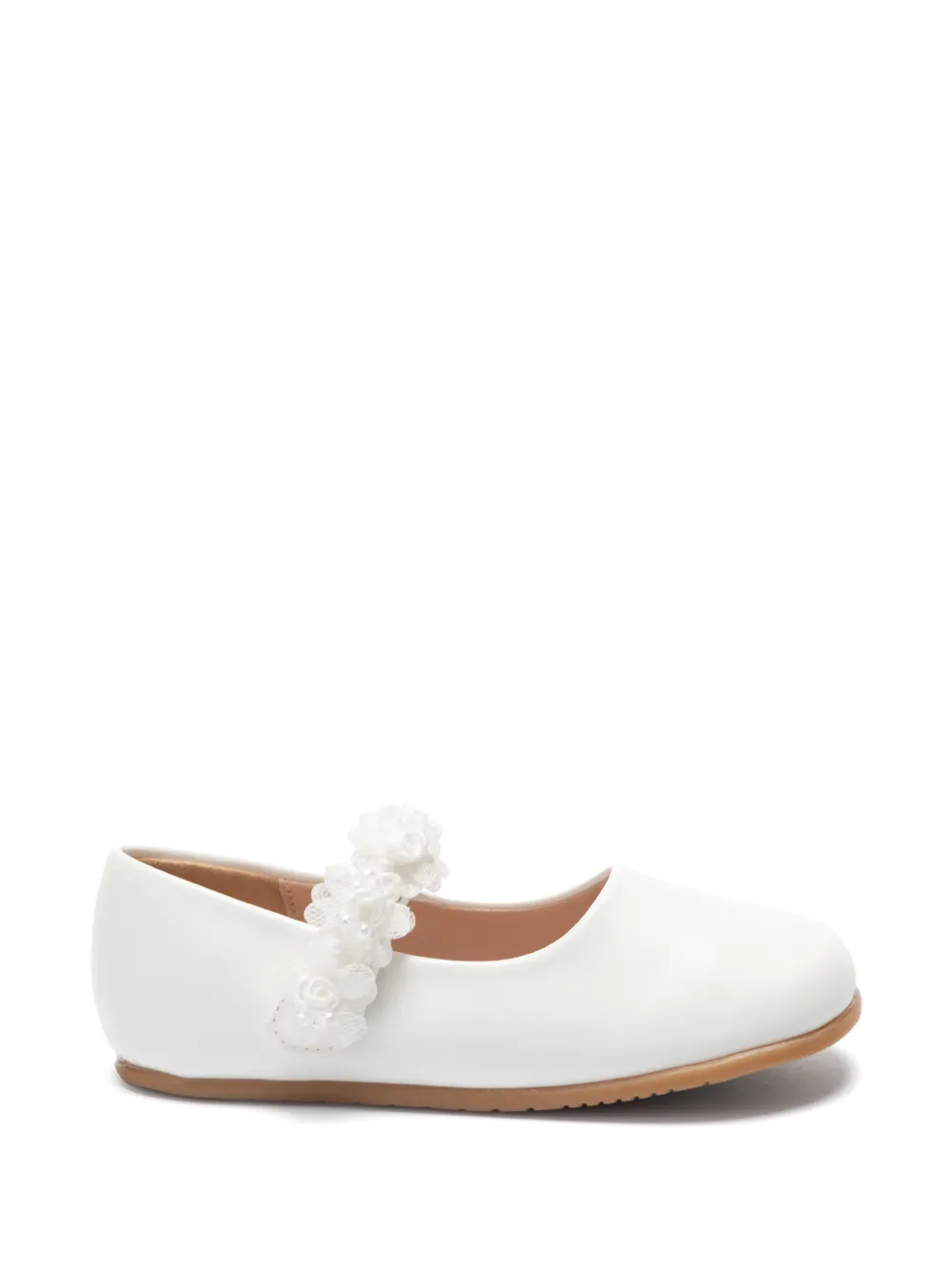 Tulleen Lyra ballerina's met bloemenprint Wit