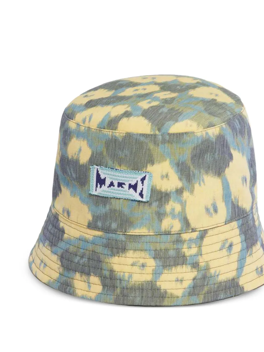  Marni Floral Logo Bucket Hat - Yellow 