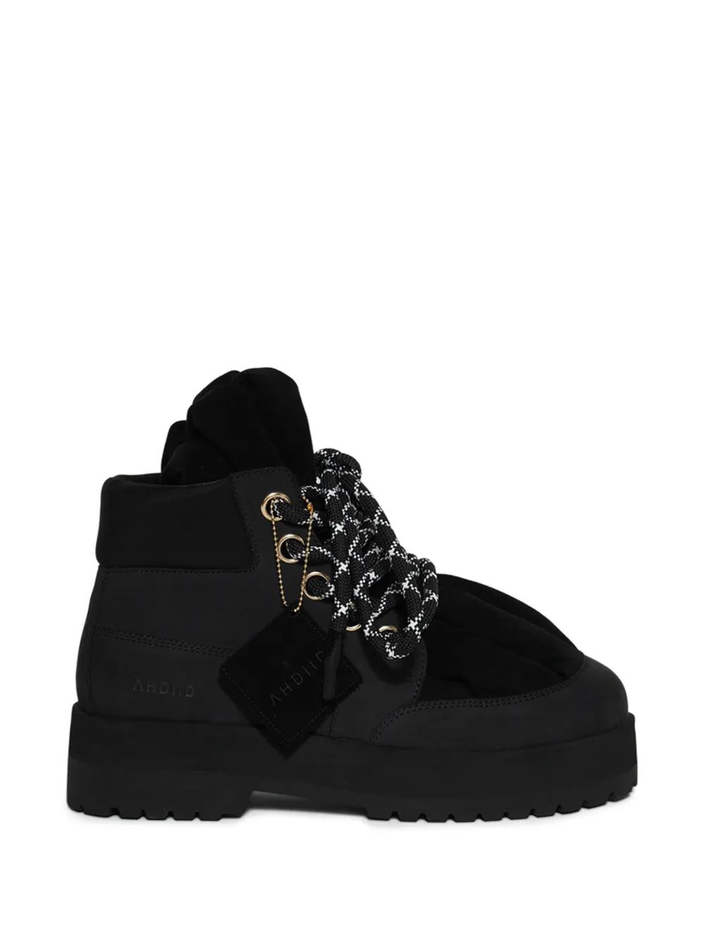 AHDIID Brooklyn Var. 02 platform-sole lace-up boots – Black AHDIID Brooklyn Var. 02 platform-sole lace-up boots – Black