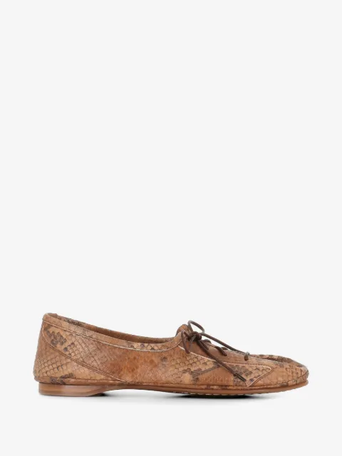 Alexander Hotto slippers con estampado de piel de serpiente