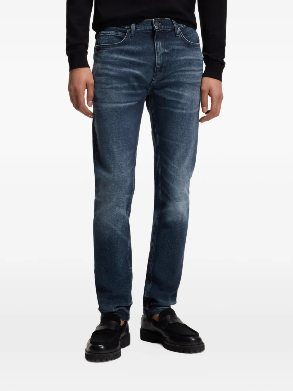 BOSS Extra slim-fit jeans van stretch denim Blauw