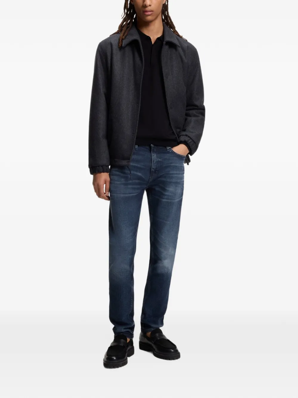 BOSS Extra slim-fit jeans van stretch denim Blauw