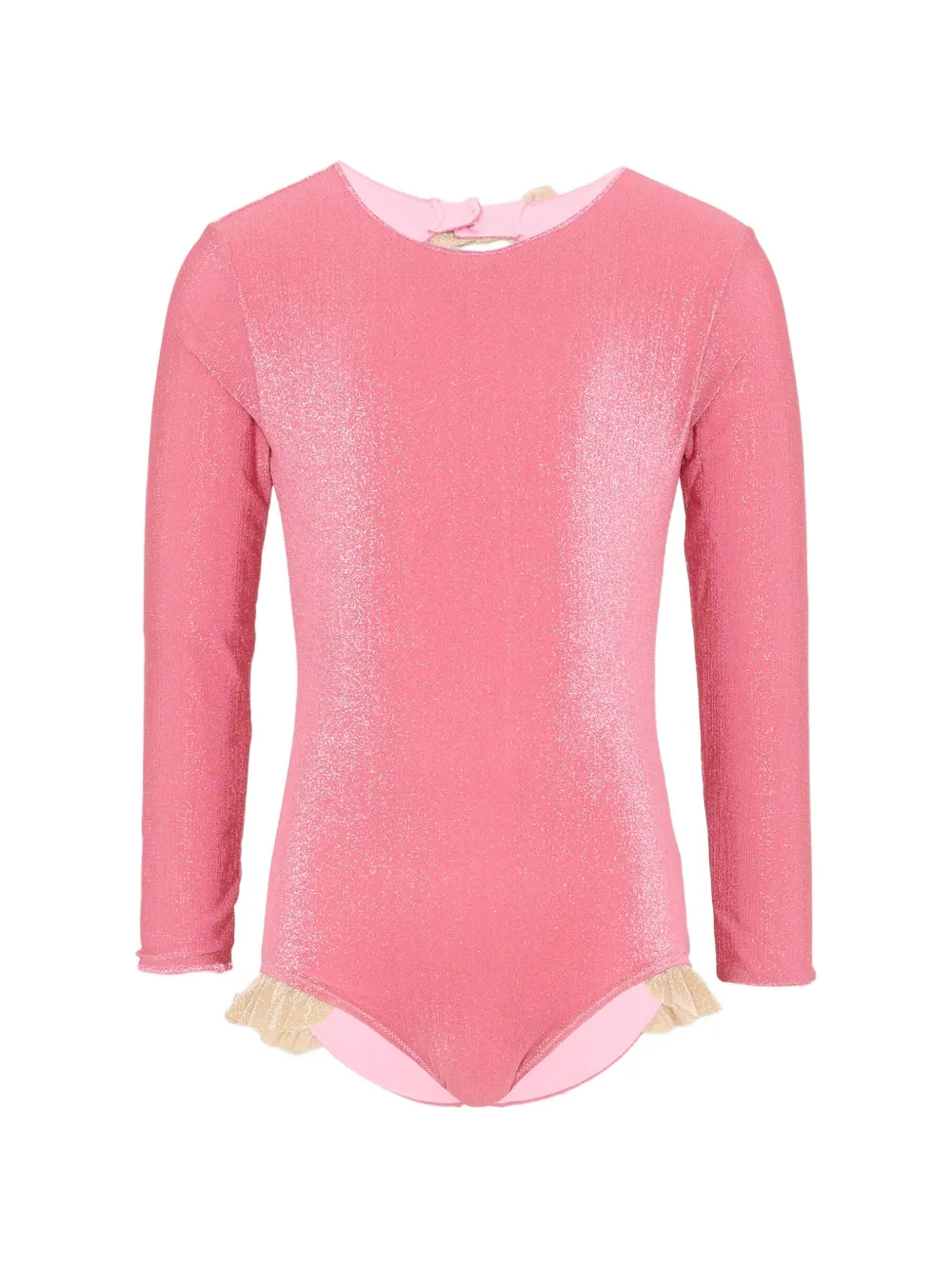 MC2 Saint Barth Kids ruffled bow swimsuit - Rosa