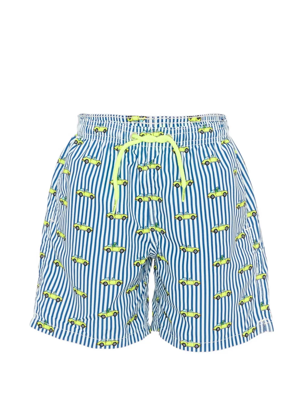 MC2 Saint Barth Kids striped car print swimming shorts - Blu