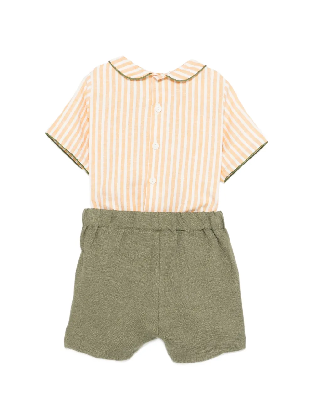  La Stupenderia Set Con Shorts A Righe - Verde 
