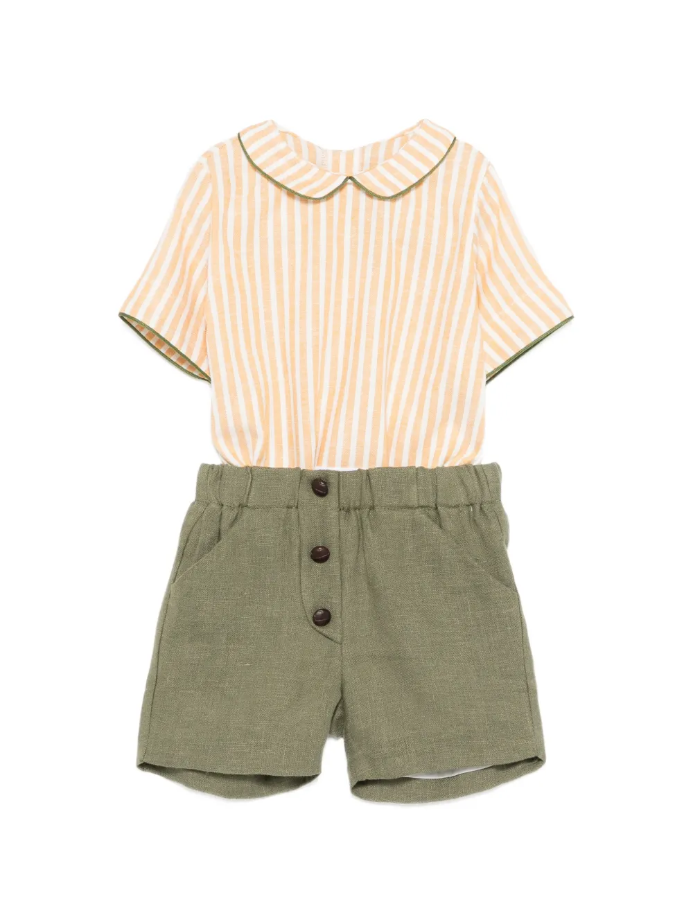 La Stupenderia striped shorts set - Verde