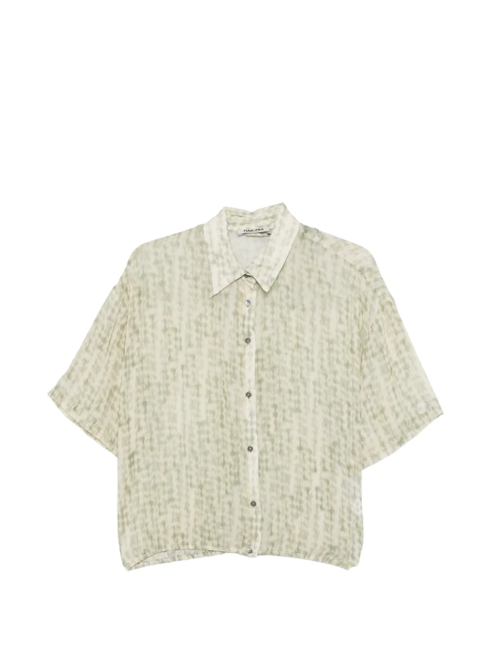 Max & Moi Abstract-print Short-sleeve Shirt In Green