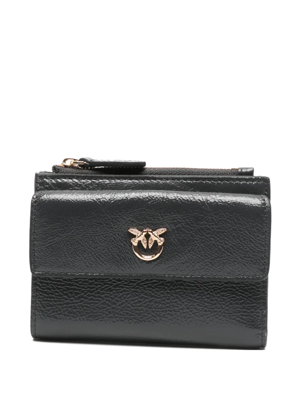 PINKO Love Birds leather wallet - Grigio