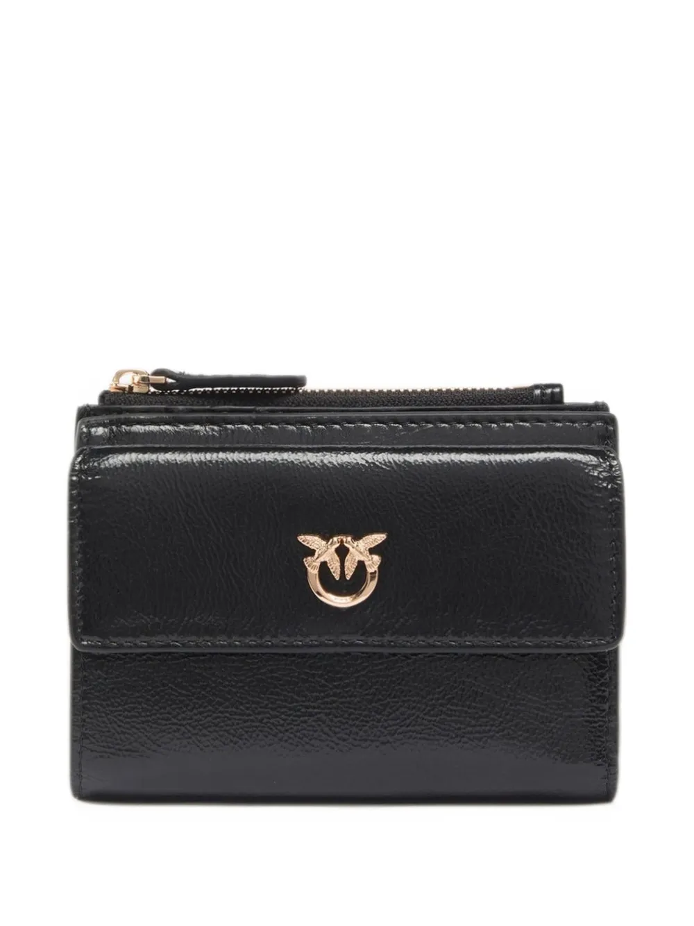 PINKO Love Birds leather wallet - Grigio