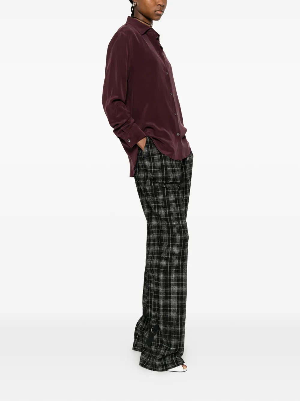 PINKO Crackers blouse met knopen Paars