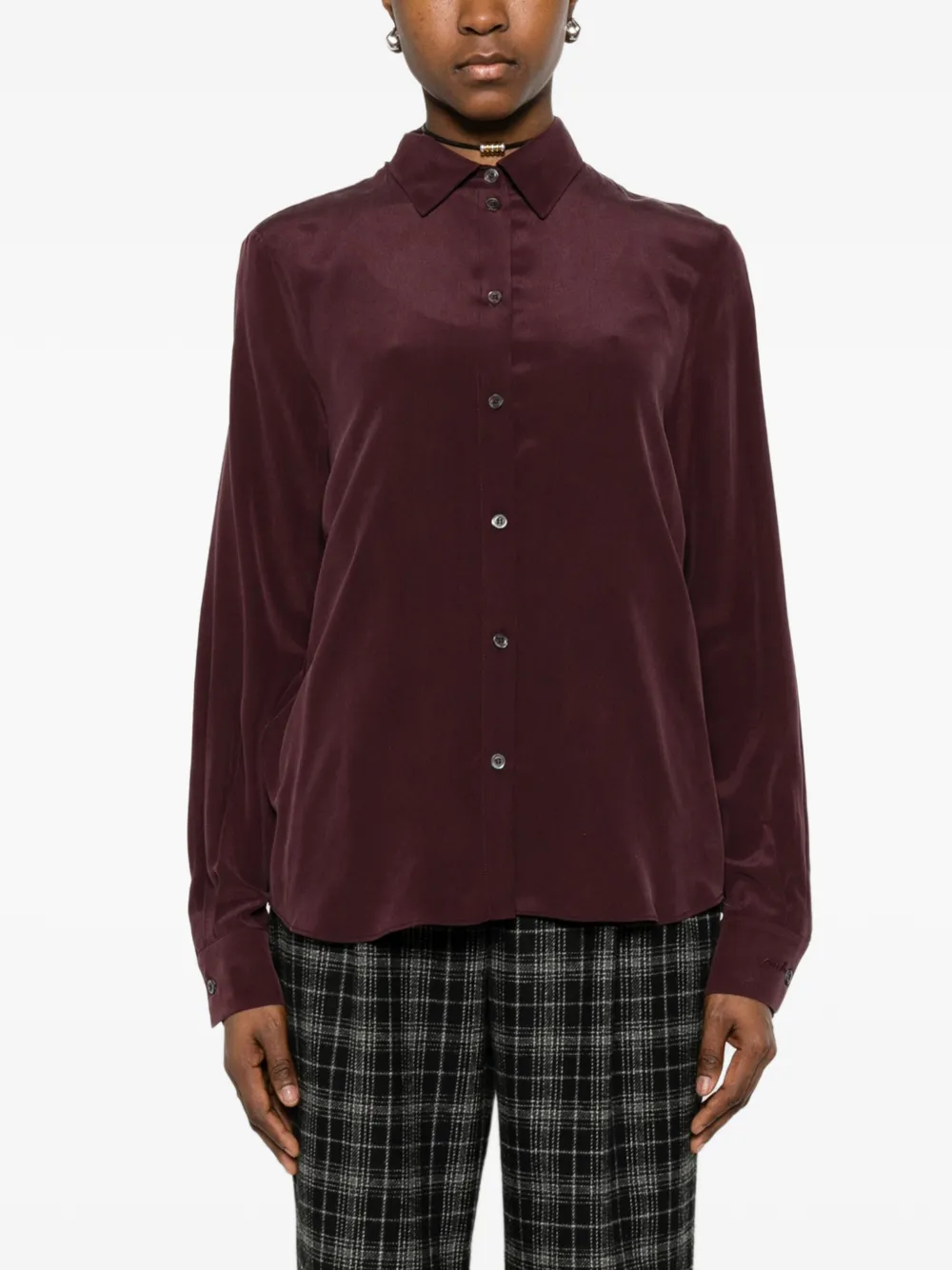 PINKO Crackers blouse met knopen Paars
