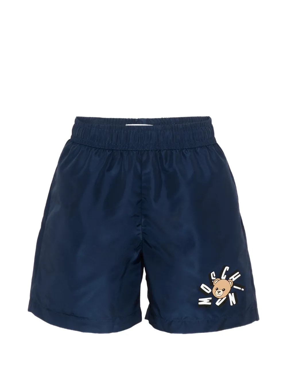Moschino Kids bear-graphic swim shorts - Blu