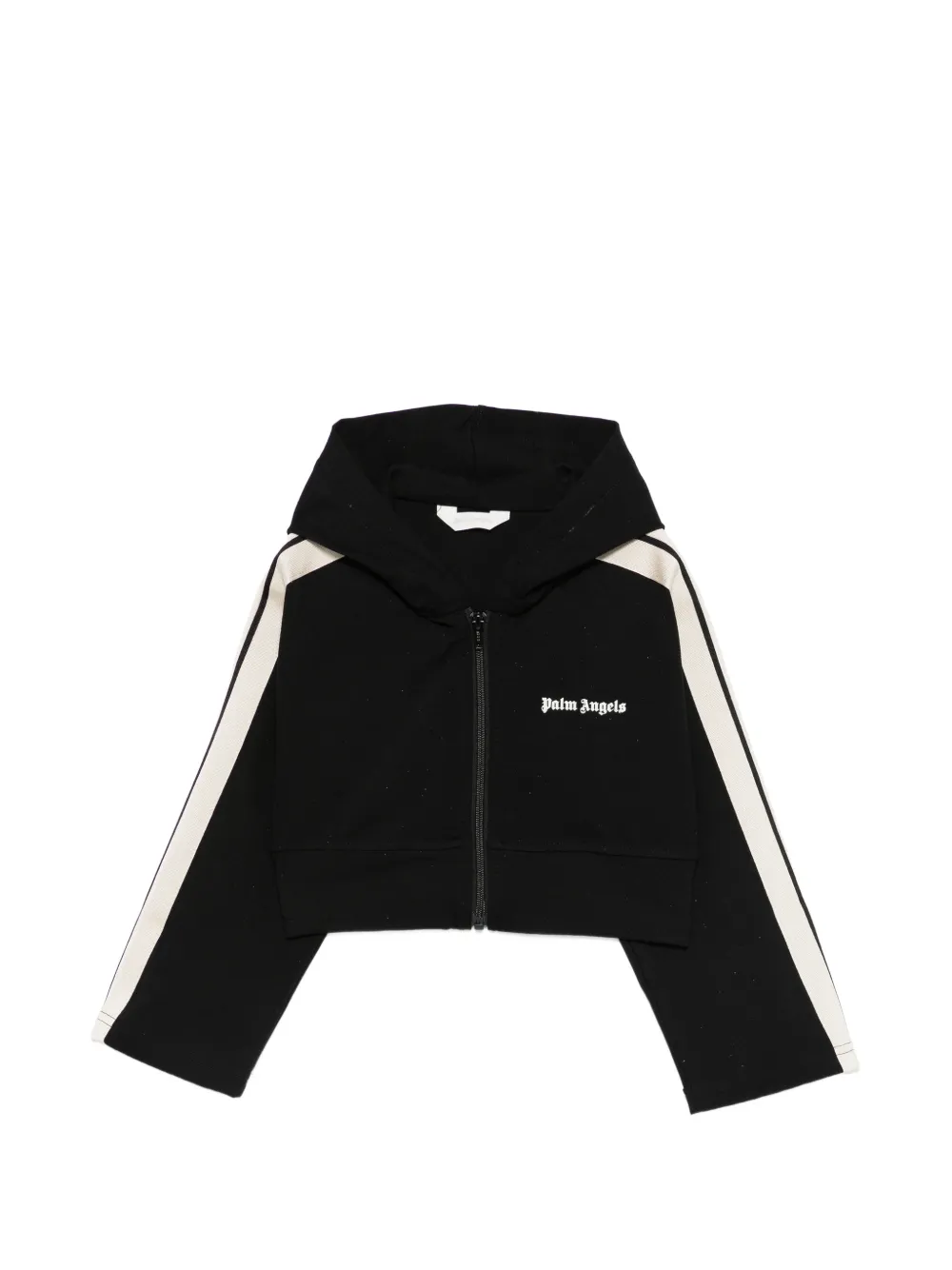Palm Angels Kids stripe-detail hoodie - Nero