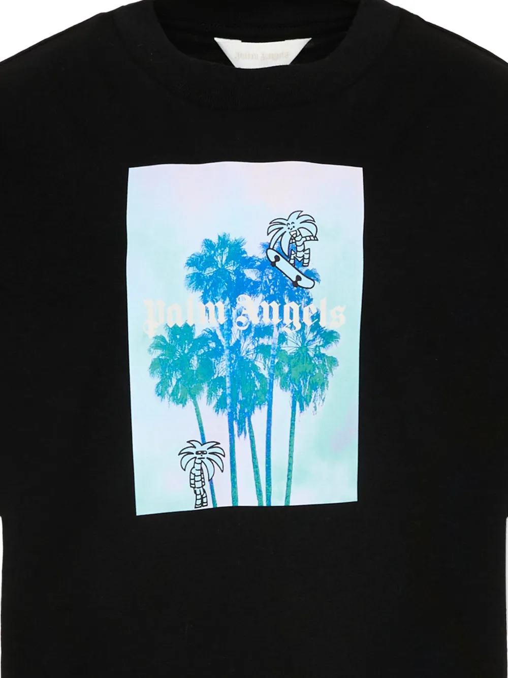Palm Angels Kids T-shirt met grafische print Zwart