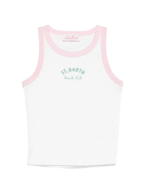 MC2 Saint Barth Kids Blue Jr embroidered tank top