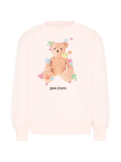 Palm Angels Kids sudadera con motivo de osito