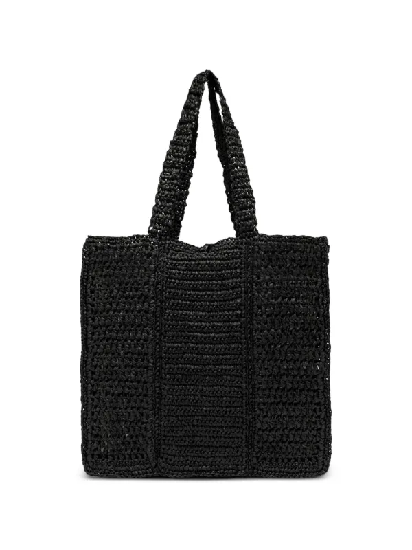 GIANNI CHIARINI Nefeli Crochet Drawstring Tote Bag | Black | FARFETCH