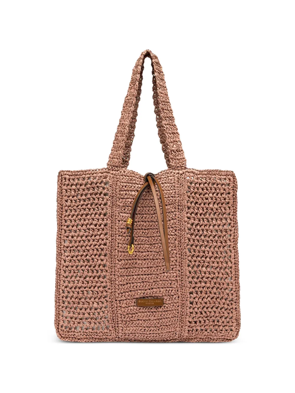 GIANNI CHIARINI Nefeli crochet shopper bag - Toni neutri