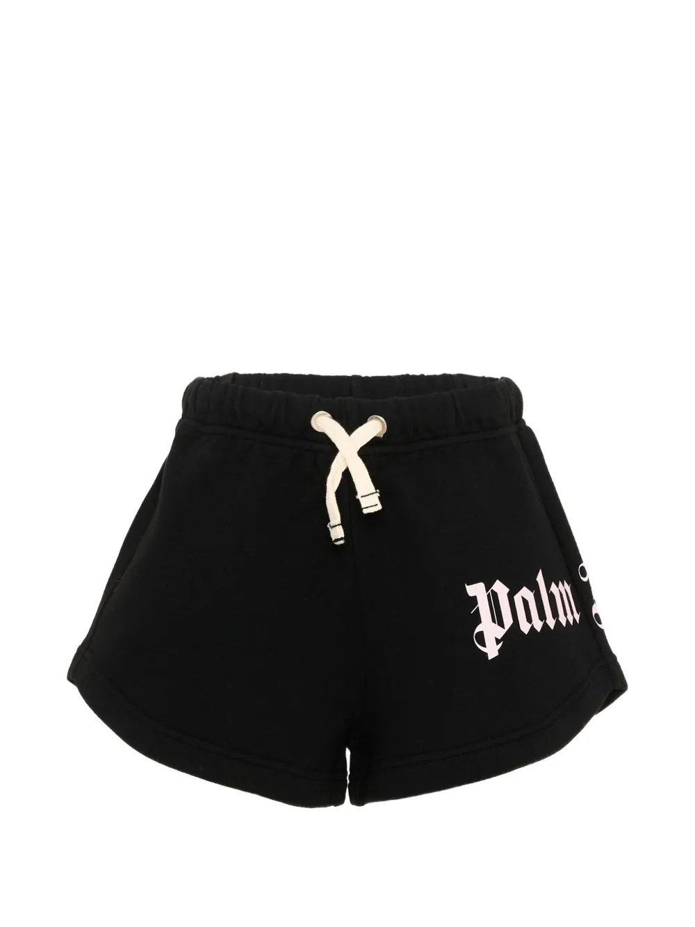 Palm Angels Kids logo-print drawstring shorts - Black