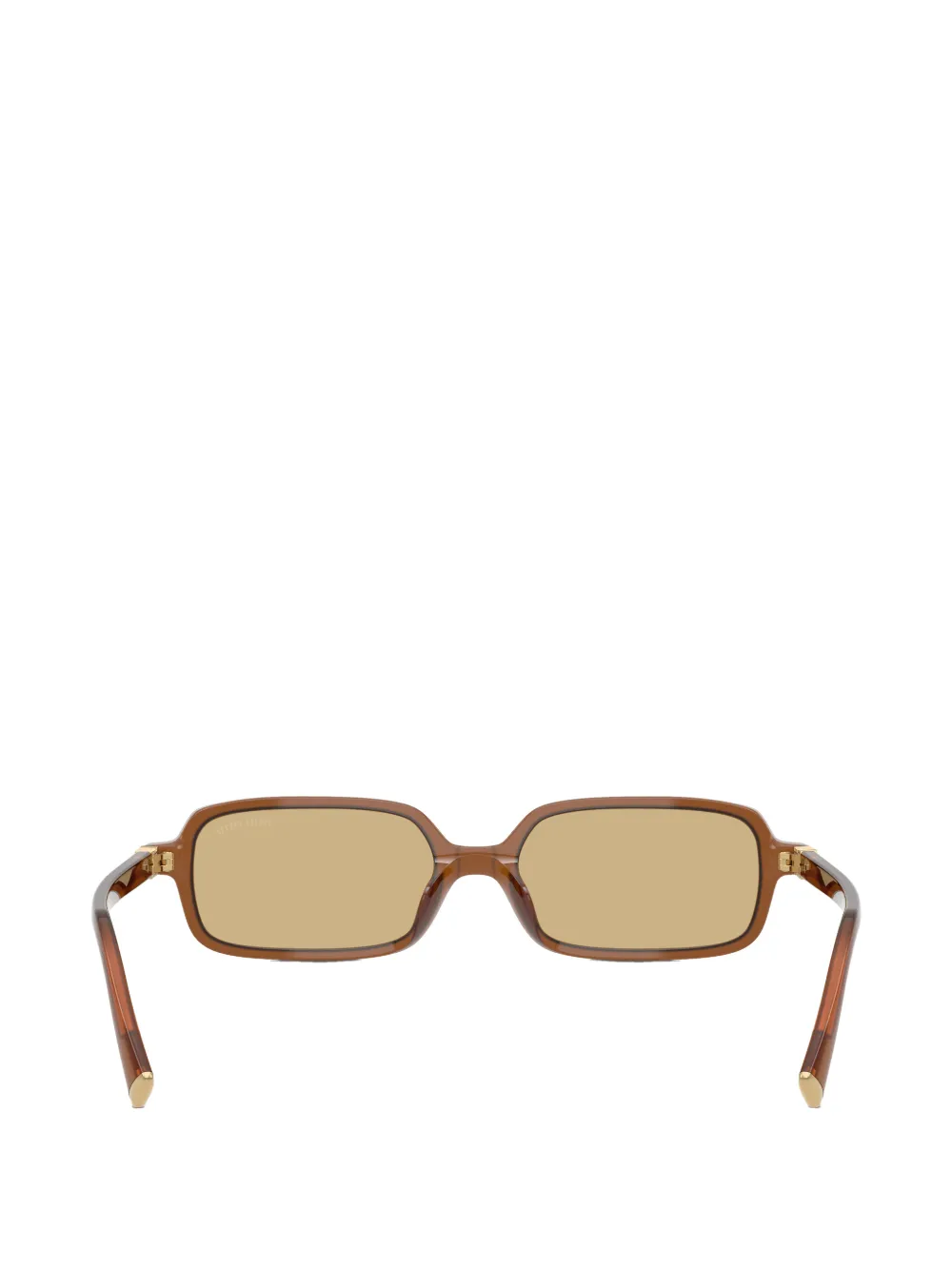 Miu Eyewear Zonnebril met rechthoekig montuur Bruin