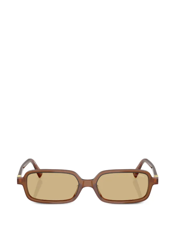 Miu Miu Eyewear スクエアフレーム サングラス | ブラウン | FARFETCH JP